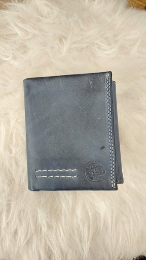 [G2123508A] Cartera De Piel Para Hombre Con Protección RFID Color Azul - GS Urban